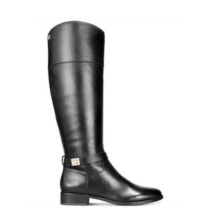 Charter Club Womens Johannes Leather Tall Knee-High Boots in Black, Size 5.5 NEW